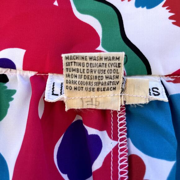 Vintage New Old Stock Mod Print Midi Skirt 14 Lloyd Williams I. Magnin - Picture 7 of 10